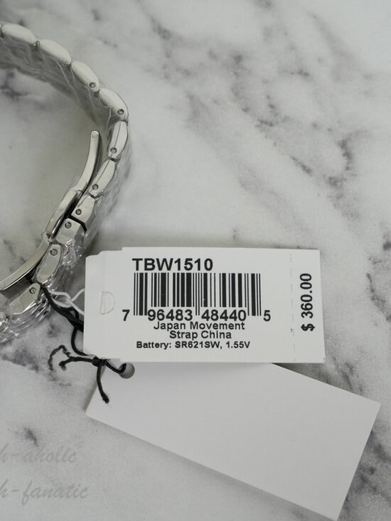 Tory Burch TBW1510 White Rectangular Dial Silver Bracelet Women’s Watch NWT main image 6